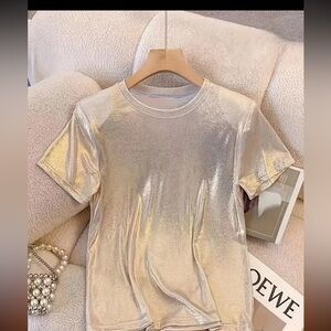 Shimmering Golden T-Shirt XXL